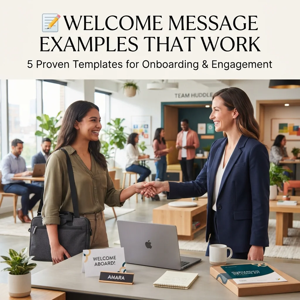 Welcome message examples for personal, professional, and social settings that create a positive first impression